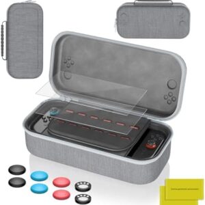 Carrying Case for Nintendo Switch 2 [7.9''] 2025 with 12 Game Card Slots, DUXICEPIN Hard Portable Travel Case Storage Bag Protective Pounch for Nintendo Switch 2 Console and Accessories (Grey)