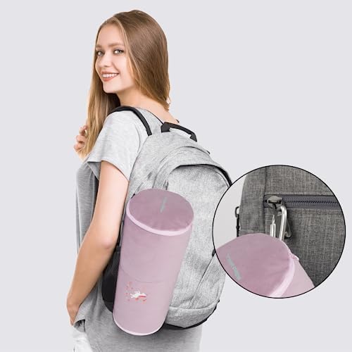 Kids Travel Blanket and Pillow- Premium Soft Purple Airplane Blanket with Adjustable Travel Bag, Hand Luggage Belt Compact Pack Large Blanket for Car, Road Trip, Home Use (60"*41" in) - Image 7