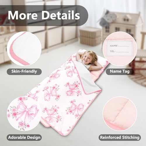 Primlect Toddler Nap Mat with Removable Pillow and Soft Blanket, Portable Sleeping Bag with Roll up Design, Washable, Light, Perfect for Daycare, Preschool, Kindergarten, Travel, Boys and Girls - Image 6