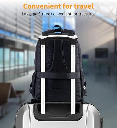 Zecti Travel Laptop Backpack for Men Women Durable Carry on Backpack for Work, Travel, College Backpack with USB Charging Hole, Water Resistant, Large Capacity - Image 6