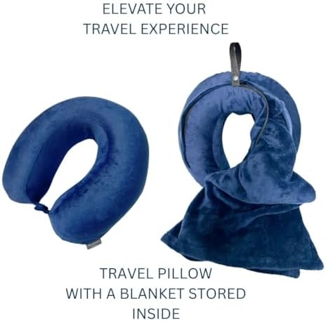 Travel Pillow with Built-in Blanket Stored Inside - Sewn-in Blanket Folds Out When You Need it, Tucks Away When You Don’t - Image 6