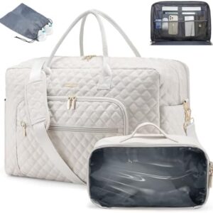 LOVEVOOK Travel Duffle Bag, Weekender Bag for Women with Toiletry Bag Carry on Overnight Bag with Laptop Compartment, Yoga Gym Bag with Wet Pocket Shoe Bag, Hospital Bag for Labor and Delivery