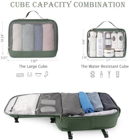Carry on Backpack, Flight-approved Backpack for Traveling, 40L Personal Item Travel Backpack, Peacock Green - Image 3