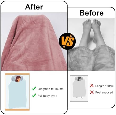 DAWNTREES 2 Pack 70"x40" Travel Blanket and Pillow Set,2 in 1 Large Airplane Blanket with Soft Bag Essential for Airplane, Car, Long-Distance Travel, and Outdoor Camping - Image 3