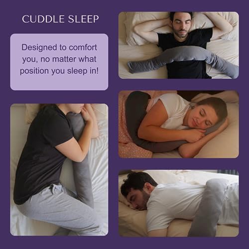 Cuddle Sleep Weighted Pillow - Sensory Pillow - Cuddles You to Sleep - Cool Touch Sleeve - Travel Friendly - 52inches - Weighted Blanket Alternative - Machine Washable & Durable - All Sleep Positions - Image 4