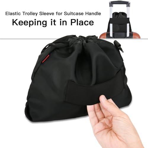 Small Travel Neck Pillow Bag for memory foam travel pillow,Luggage Travel Pillow Drawstring Bag Carrying Case with Trolley Sleeve&Adjustable Strap,Easily Attaches to Luggage,Backpacks - Image 4