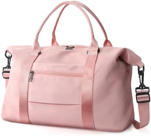 TOPBAG Travel Duffle Bag, Waterproof Weekender Bag Carry On Tote Bags for Women, Duffel Bag Sport Gym Bag for Men, Hospital Bag for Labor and Delivery, Overnight Bag Luggage Bag with Trolley Sleeve