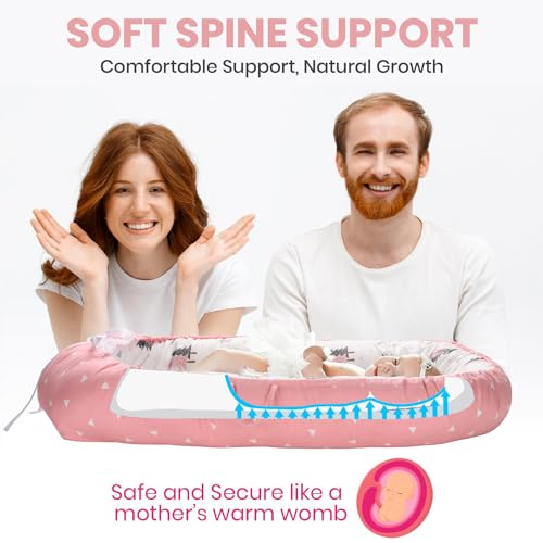 Totsi Baby Lounger Set | Ultra-Soft Baby Nest with Pillow and Blanket | Machine Washable Infant Lounger 0-24 Months | Adjustable Infant Nest for Travel | Baby Lounger Cover for Newborn - Image 5