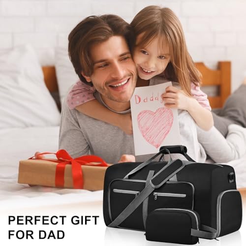Felipe Varela Duffle Bag with Shoes Compartment and Adjustable Strap,Foldable Travel Duffel Bags for Men Women,Waterproof Duffel Bags - Image 6