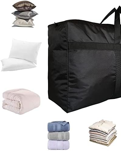 Extra Large Storage Duffle Bag for Travel, Black Oversized Giant Big Traveling Duffle Bag - Image 8