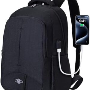 Zecti Travel Laptop Backpack for Men Women Durable Carry on Backpack for Work, Travel, College Backpack with USB Charging Hole, Water Resistant, Large Capacity