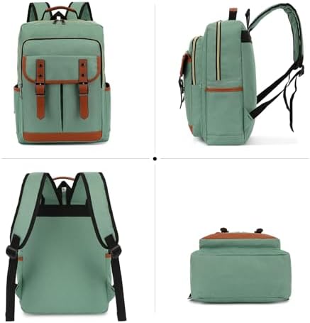 Vintage Laptop Backpack for Travel, College, Fashion Casual Teacher Backpack for Women Men Fits 15.6Inch Notebook - Image 5