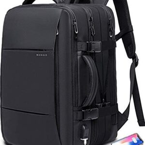 BANGE 35L Travel Backpack,Flight Approved Carry On Backpacks for International Travel Bag, Water Resistant Durable 17-inch Laptop Backpacks,Large Daypack Business Weekender Luggage Pack for Men Women