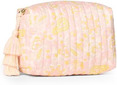 Amazon Essentials x Sofia Grainge Women's Quilted Makeup Toiletry Bag