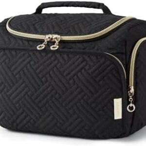 BAGSMART Travel Toiletry Bag, Large Wide-open Travel Bag for Toiletries, Makeup Cosmetic Travel Bag with Handle
