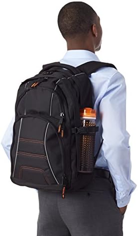 Amazon Basics Laptop Backpack for School, Work, Travel, Fits Up to 17-inch Laptops, Binders, Black - Image 6