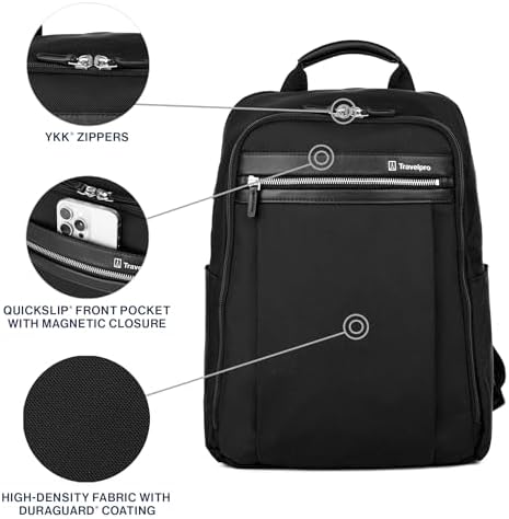 Travelpro Platinum Elite Slim Laptop Travel Backpack, Fits up to 16 Inch Laptop, Business, Water Resistant, Men and Women, Black - Image 2