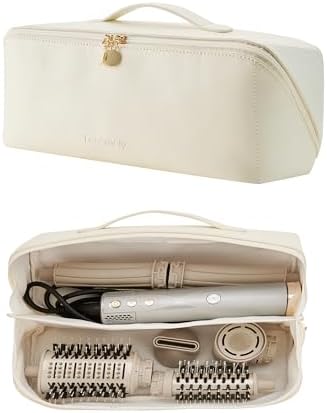 AirEdge A3 Air Wrap Hair Styler Bag Luxurious Leather Build Travel-Ready Design Fits all Accessories of multi-styler brushes, nozzles, curls Universal Fit (Only Bag)
