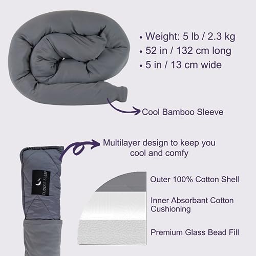 Cuddle Sleep Weighted Pillow - Sensory Pillow - Cuddles You to Sleep - Cool Touch Sleeve - Travel Friendly - 52inches - Weighted Blanket Alternative - Machine Washable & Durable - All Sleep Positions - Image 3