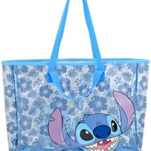 Fast Forward Stitch Beach Bag Tote Bag For Women | Stitch Beach Tote Travel Bag for Adults, Kids, Girls, Boys | Cute Stitch Accessories and Reusable Grocery Bags, Medium, LSVT26FN