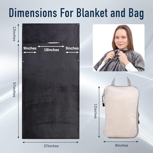 SMART TRAVEL Travel Products Cozy Warm Compact Travel Blanket Travel Blanket Airplane Compact with Bag Travel Essentials for Airplane Long Flight Essential for Woman,Men,Kids - Image 8
