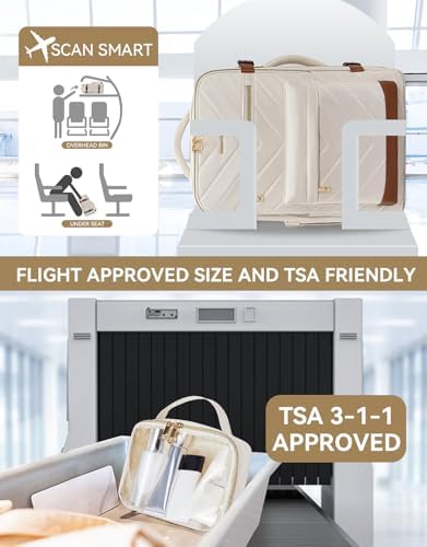 BOSTANTEN Travel Backpack For Women, TSA Carry On Backpack for Airplanes, Personal Item Backpack Fits 15.6 Inch Laptop with USB&Type-C Charging Port, Weekender Overnight Daypack with 2 Packing Cubes - Image 2