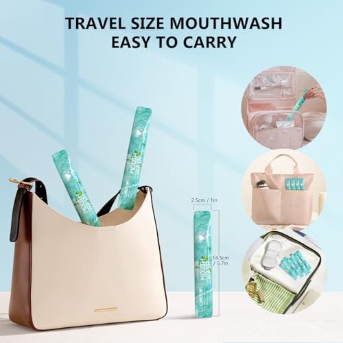Mouthwash Travel Size Portable Packets to Go, Alcohol & Fluoride Free Fresh Mint MouthwashStrips for Superior Oral Hygiene,30 Individual Disposable Mouthwash Packs(Pack of 30) - Image 5