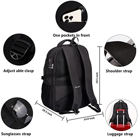 SHRRADOO Anti Theft Laptop Backpack Travel Backpacks with usb Charging Port for Women Men College Backpack Computer Bag Fits 17 Inch Laptop,Grey - Image 5