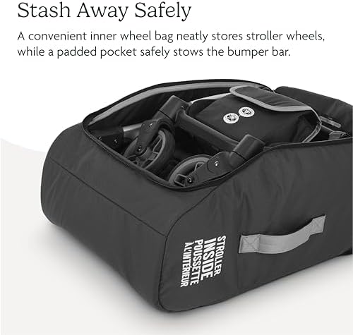 UPPAbaby Travel Bag for all Minu Stroller Models – Backpack Style with Inner Wheel Bag + Storage Pocket - Durable Design with TravelSafe Protection - Image 3