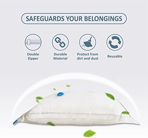 10 Pack Vacuum Storage Bags with Pump, 5 Jumbo and 5 Large Space Saver Vacuum Storage Bags, Vacuum Seal Bags for Clothing, Comfoters, Pillows, Blanket, Bedding - Image 3