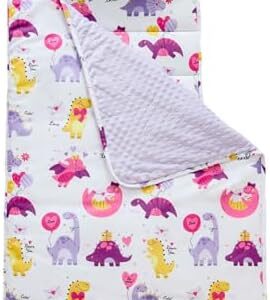 Toddler Nap Mat with Removable Pillow and Plush Blanket, Roll Up Napping Mats for Kids Ages 3-6 Years, Kid Sleeping Bag for Preschool Daycare Travel Camping, 53" x 23"