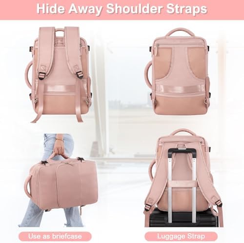 Travel Backpack for Women, Flight Approved Carry On Backpack with USB Charging Hole, Lightweight Travel Bag, Waterproof Causal Bookbag for College, Travel, Work - Image 7