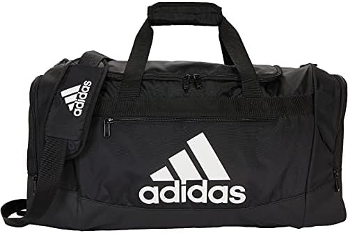 adidas Unisex Defender 4.0 Gym Duffel Bag for Men and Women, Black/White, Medium (66L) - Image 3