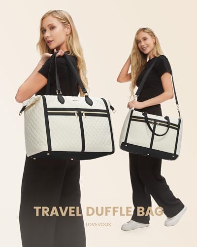 LOVEVOOK Travel Weekender 4-in-1 Duffle With Shoes Compartment, Carry On Overnight Bag, Toiletry Pouch & Wet Pocket, Large Tote for Women Labor Delivery Hospital - Image 6