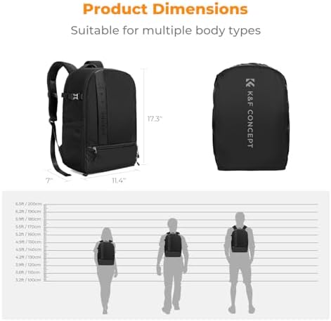 K&F Concept Camera Backpacks for Photographers Travel Bag for Tripod Camera Lence Accessory with laptop compartment and Rain Cover Waterproof Multi-Functional Camera Bags for Dslr Cameras - Image 7