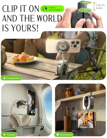 LISEN Airplane Travel Essentials for Women Phone Holder Long Flight Essentials Must Haves Handsfree for MagSafe Luggage Travel Accessories Beach Vacation Cruise Essentials 2025 Cell Phone Video Kits - Image 4