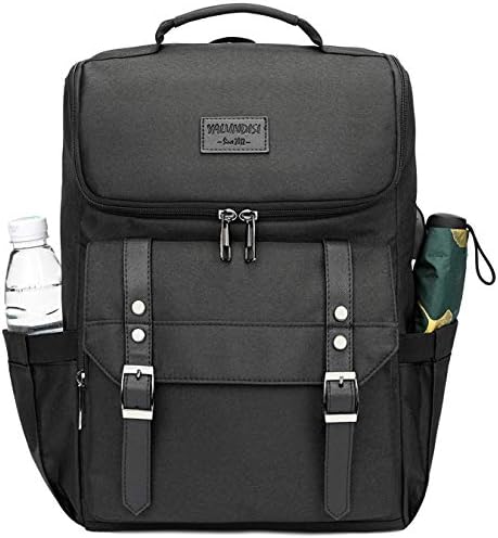 YALUNDISI Vintage Backpack Travel Laptop Backpack with usb Charging Port for Women & Men College Backpack Fits 15.6 Inch Laptop Black - Image 2