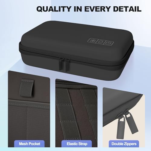 Hard Travel Electronic Organizer Case for Power Bank Chargers Cables USB Flash Drive SD Card Electronics & Backpack Organizer Travel Case Small Portable Accessories Bag, Black - Image 5