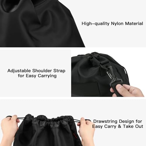 Small Travel Neck Pillow Bag for memory foam travel pillow,Luggage Travel Pillow Drawstring Bag Carrying Case with Trolley Sleeve&Adjustable Strap,Easily Attaches to Luggage,Backpacks - Image 3