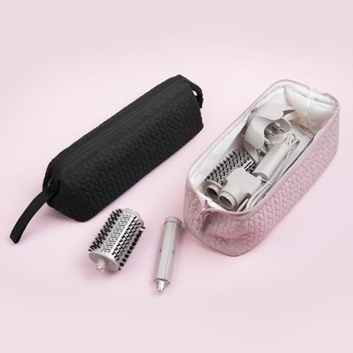 Hair Tools Travel Bag Case, Hair Accessories Organizer with Heat Resistant Mat, Flat Iron Curling Iron Travel Case for Shark Flex Style, Silicone Heat Mat for Hair Tools, Hot Tools Travel Bag (Black) - Image 2