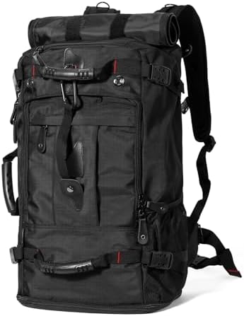 Travel Backpack Carry On Backpack Durable Convertible Duffle Bag Fit for 15.6 Inch Laptop for Men and Women hiking airplane shoes bag extendable three way uses multiple