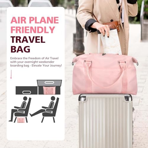 TOPBAG Travel Duffle Bag, Waterproof Weekender Bag Carry On Tote Bags for Women, Duffel Bag Sport Gym Bag for Men, Hospital Bag for Labor and Delivery, Overnight Bag Luggage Bag with Trolley Sleeve - Image 2