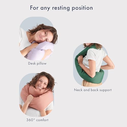 Huzi Infinity Pillow - Home Travel Soft Neck Scarf Support Sleep (Grey) - Image 5