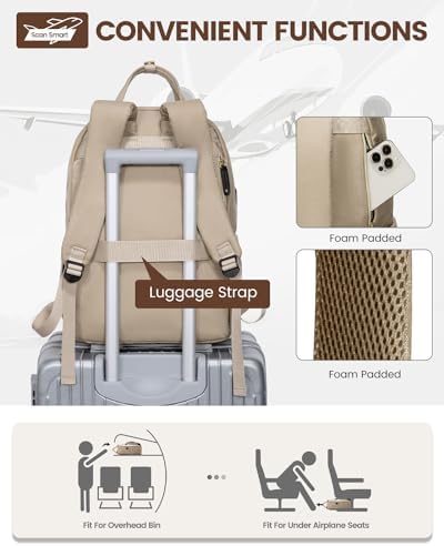 LOVEVOOK Laptop Backpack Women,Large Capacity 15.6 inch Laptop Bag Travel Backpack for Women,Computer Work College Teacher Backpacks with USB Port,Waterproof Personal Item Backpack Casual Daypack - Image 6