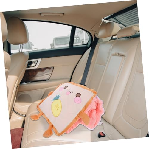 Zerodeko Plush Toast Nap Pillow and Blanket Cute Dual Sided Travel Cushion for Car Office and Home Use and Portable Soft Plush for Comfort - Image 5