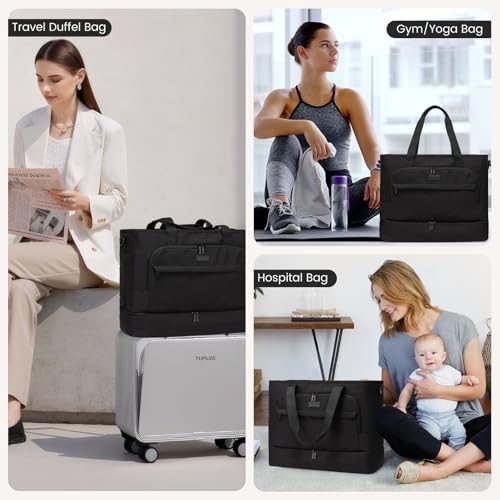 LOVEVOOK Weekender Bags for Women Travel, Large Personal Item Travel Overnight Bag, Carry on Duffle Bags with Shoe Compartment, Toiletry Bag, Wet Pocket, for Airplane, Hospital Labor Delivery - Image 6