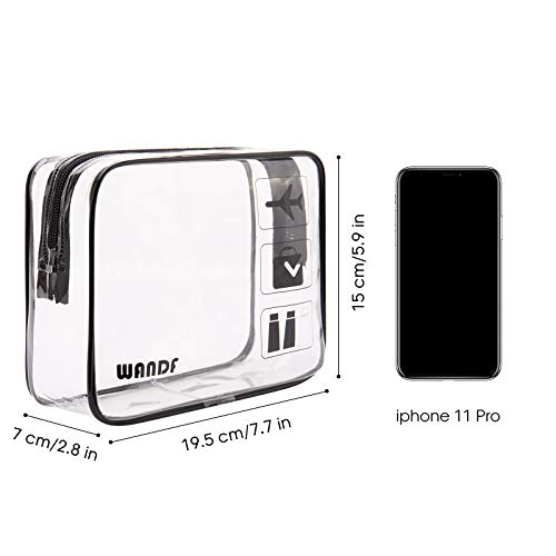 TSA Approved Clear Travel Toiletry Bag wih Zippers Carry-on Travel Accessories Quart Size Toiletries Cosmetic Pouch Makeup Bags for Men and Women (2 pcs) - Image 3