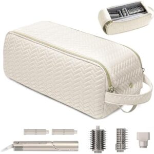 Large Hair Tools Travel Bag Compatible with Shark FlexStyle, Revlon & Dyson | Hair Dryer Brush Organizer, Flat Iron, Curling Iron, Makeup & Cosmetic Bag for Travel Essentials