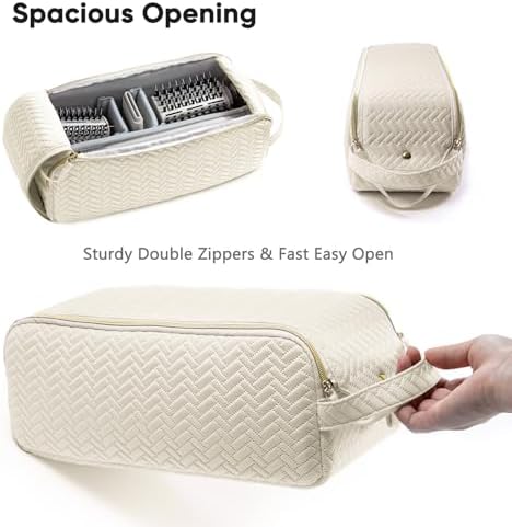 Large Hair Tools Travel Bag Compatible with Shark FlexStyle, Revlon & Dyson | Hair Dryer Brush Organizer, Flat Iron, Curling Iron, Makeup & Cosmetic Bag for Travel Essentials - Image 5