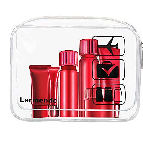Lermende 2pcs Clear Toiletry Bag TSA Approved Travel Bag,Carry On for Travel,Airport Airline Accessories Compliant Bag,Quart Sized Makeup Cosmetic bag Women Men (Black Clear, 2 Pack) - Image 6